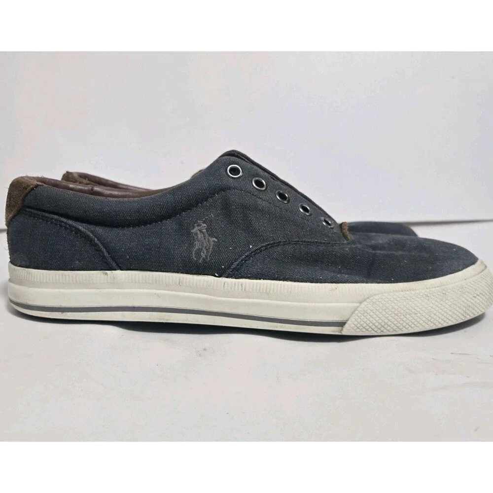 Polo Ralph Lauren Shoes Mens 8.5D Vaughn Canvas Preppy Comfort Navy